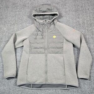 Clemson Tigers Jacket Womens Large Gray NCAA Football Columbia Hooded Full Zip